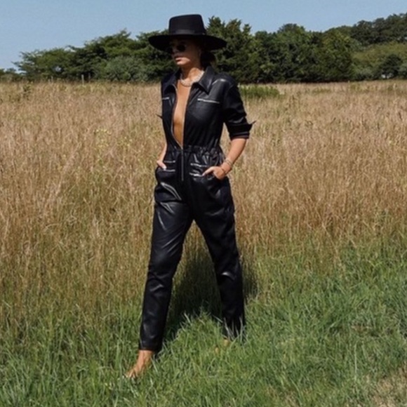 Vegan Leather Utility Jumpsuit | Poshmark
